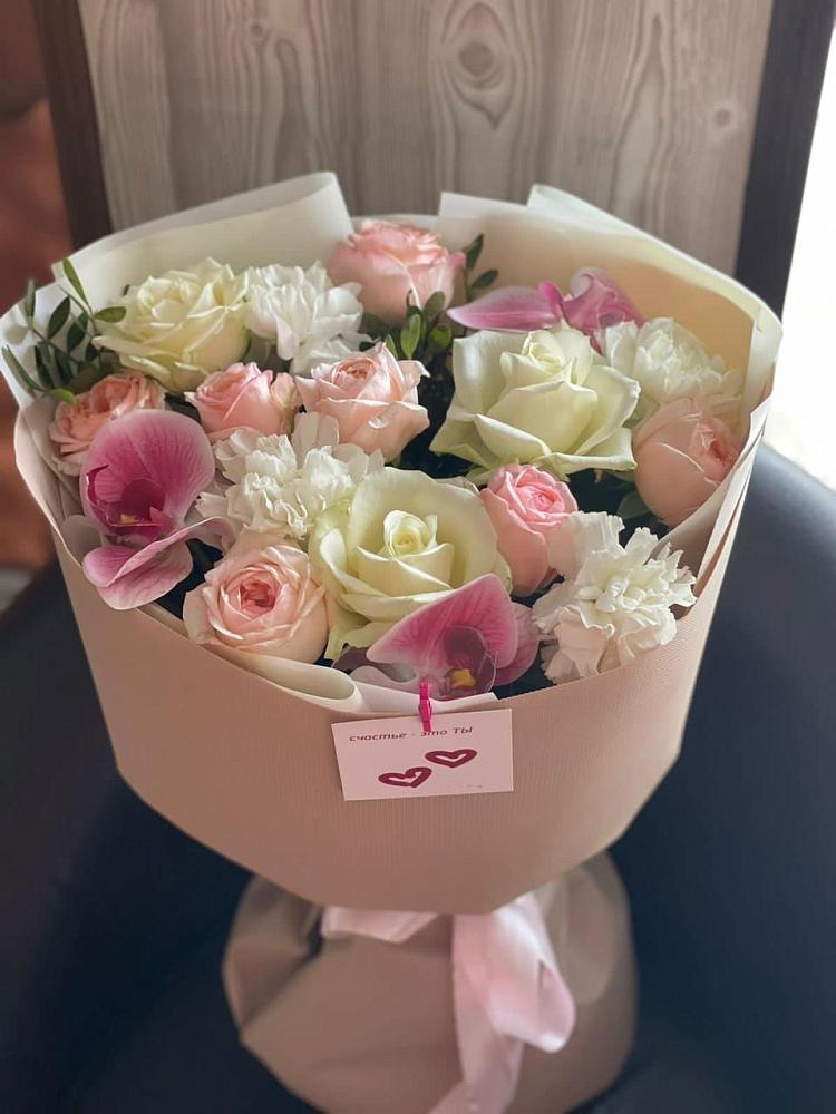 Букет цветов из: Орхидеи, Розы и Гвоздики в Среднем Подкумке