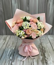 Букет цветов из:  Гвоздики, Розы и Хризантемы в Среднем Подкумке