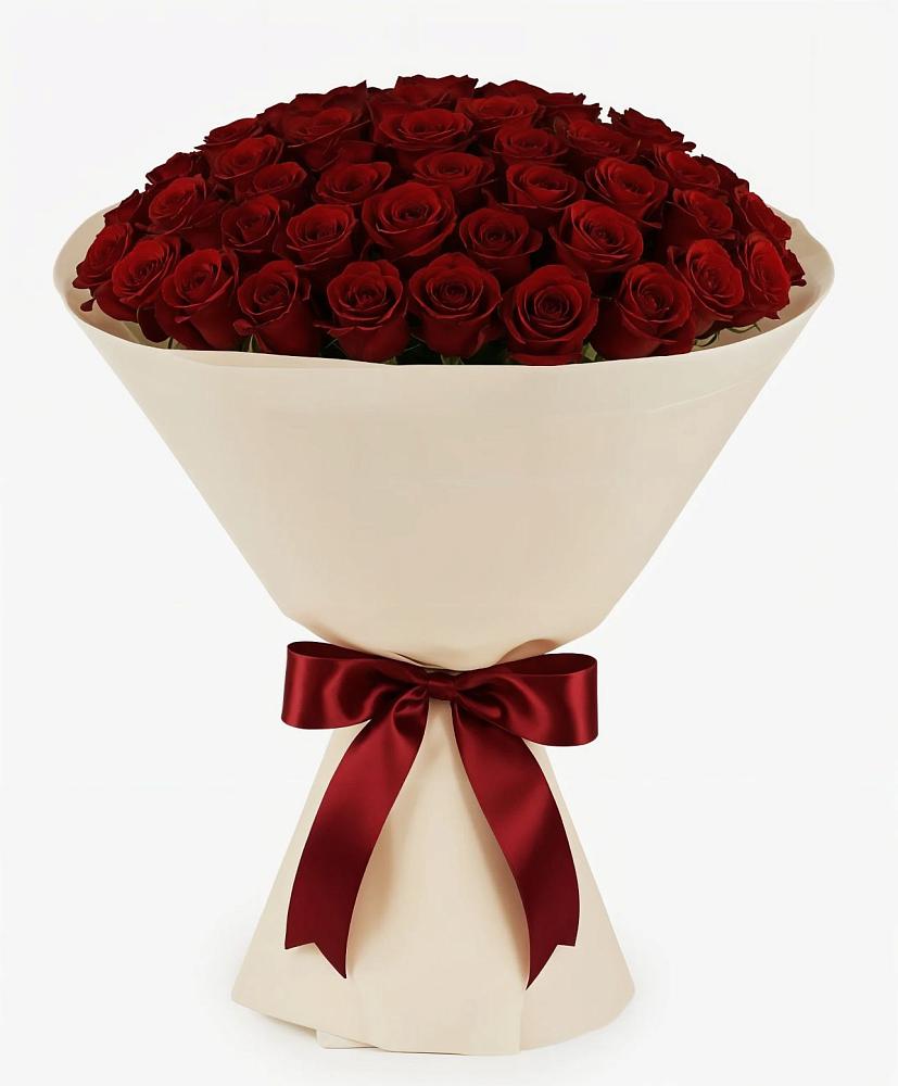 Букет 101 Бордовая роза Блэк Бакарра в Среднем Подкумке